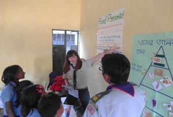 基礎健康教育計畫－何淑圓同學教導村落居民均衡飲食之觀念