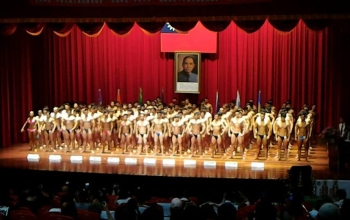 圖為104學年度全國大專校院健美錦標賽開幕式(中原大學活動中心音樂廳)。