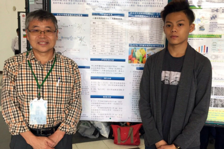 2018台灣化學工程學會年會暨科技部化工學門成果發表，林瑞嘉與老師、學長共同發表論文。