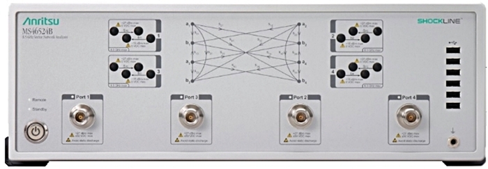 ShockLine™ MS46524B 4埠向量網路分析儀，可降低多種測試應用成本並加速產品驗證流程。