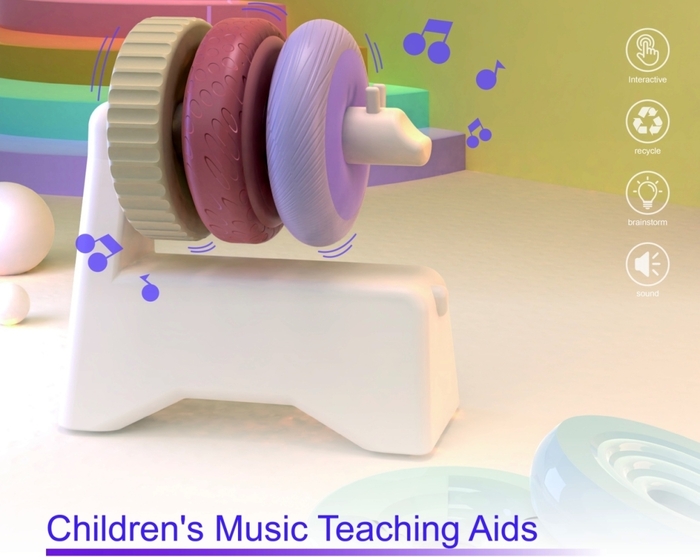 「Children's Music Teaching Aids」以環保材料製作幼兒教具。圖片