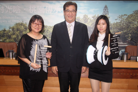 趙娟黛師生團隊「智能空淨管家」，可依據APP動態監測空氣品質，並自動移動進行空氣淨化。