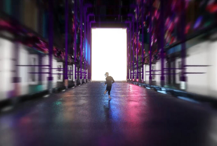 楊正瑋3D動畫作品《螢幕監獄》，傳達現代人對科技過度依賴無法自拔。