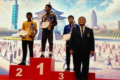 龍華科大機械系沈琮喻，參加2024亞洲泰拳公開邀請賽，榮獲54公斤級第3名。