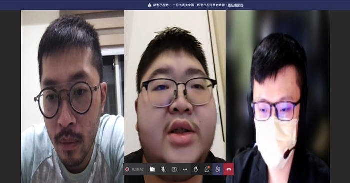 「健康how吃」團隊成員在賽前線上練習報告問答，模擬實況演練。