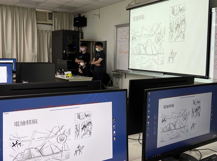 《「神」救援》製作小組運用電腦繪圖呈現聖經出埃及記背景效果。圖片