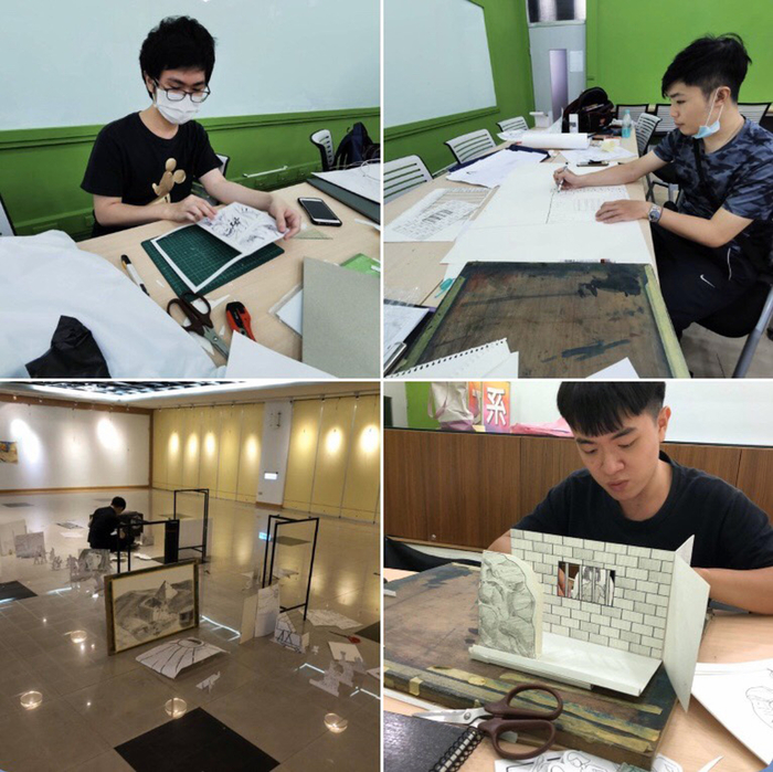 《「神」救援》製作小組運用手繪、剪紙、立體書等各種技巧，將創意完美呈現。圖片