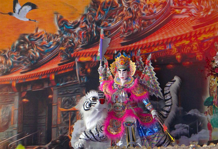 龍華科大文創系王雅慈作品《天猷副元帥》，猛霧颼颼，真氣宛轉，守護著廣大信眾。圖片