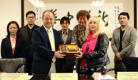 龍華科大與瑞士當代藝術學院(EPAC)簽訂合作備忘錄，共同培育多媒體設計人才。圖片