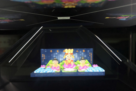 龍華科大承接桃園市安東青創基地，並製作3D全息投影，為今年桃園燈會留下3D數位紀錄。圖片