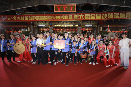 龍華科大龍韻鼓陣社，勇奪2018全國鼓陣大賽，創意鼓藝錦標賽公開組亞軍。圖片