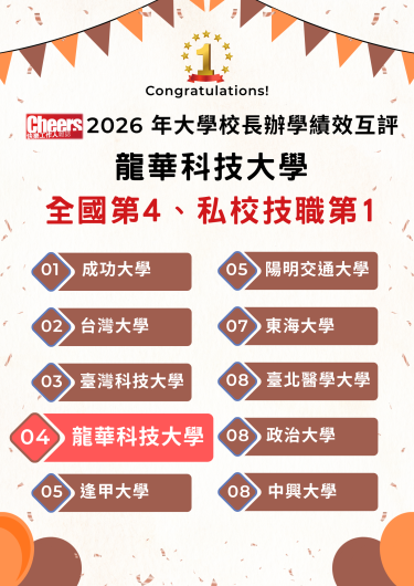 大學辦學績效成長調查 龍華科大私立科大第一海報圖(龍華第4名)